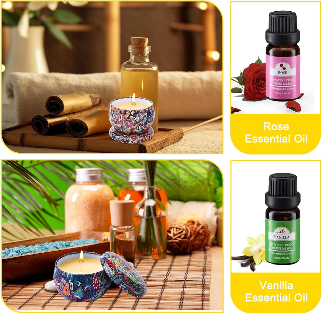 UCAMP Kerzen Selber Machen Set,DIY Kerzenherstellung Kit,Einschliesslich Kerzen Giessen Set,Dochte A