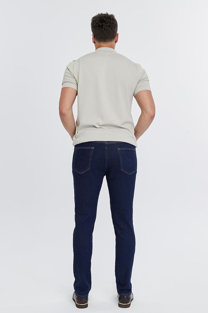 Herren Jeans Regular Fit, Stretch Jeanshose, Herren High Waist, Straight Cut, Basic Washed, Männer H