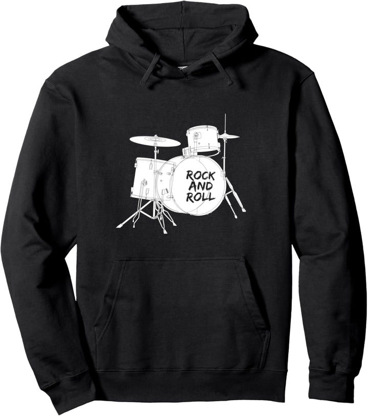 Rock And Roll Bass Drums Cooles Musiker Geschenk T Shirt Pullover Hoodie