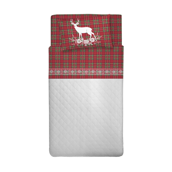 PENSIERI DELICATI Bettwäsche Set Einzelbett 100% Baumwolle, Einzelbett 90x200 Inklusive Bodenblech,