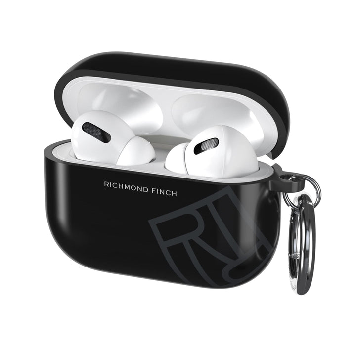 Richmond & Finch Kompatibel mit AirPods Pro Hülle, Schwarz Schutzhülle Kompatibles Kabelloses Blueto