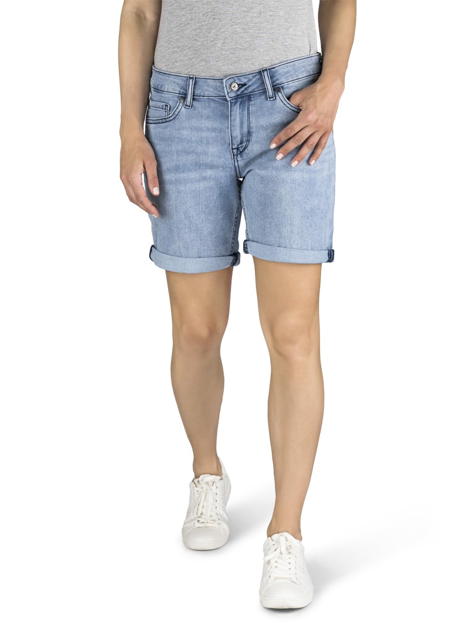 MUSTANG Damen Shorts Bermuda Kurze Jeans Hose Regular Jeansshorts Hotpants Basic Denim Stretch Baumw