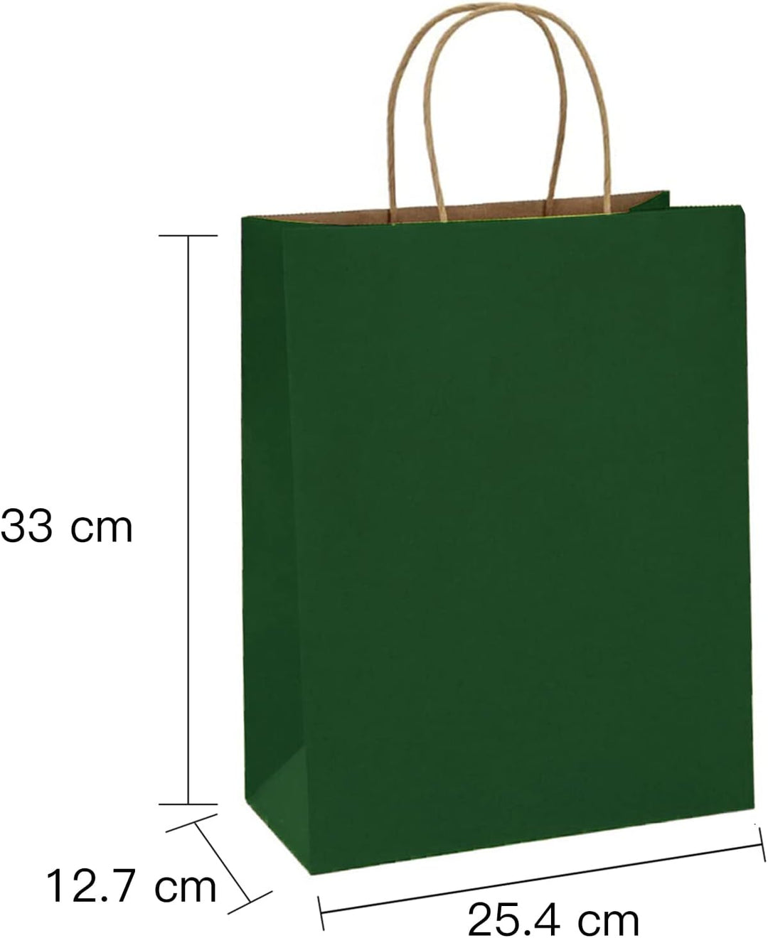 Loveinside 33 X 25,4 X 12,7 cm Papiertüten Kraft Geen Geschenktüten Bulk Mit Griffen Für Geburtstag