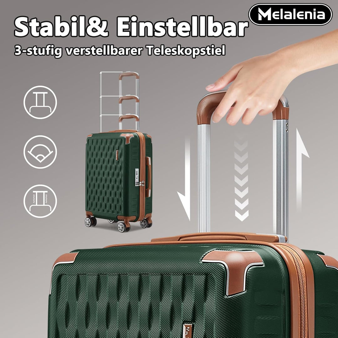 Melalenia Kofferset 7tlg Hartschale Leicht mit 4 Rollen und TSA-Schloss Der Gepäcksets Enthält 1 Kos