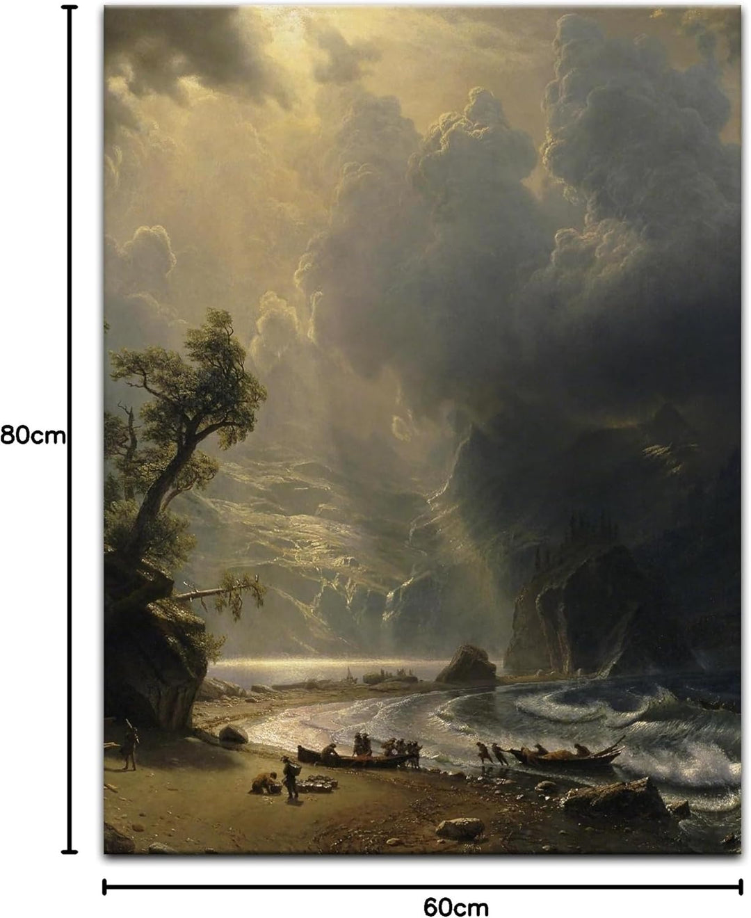 Bilderdepot24 Bild auf Leinwand | Albert Bierstadt Puget Sound on the Pacific Coast in 60x80 cm als