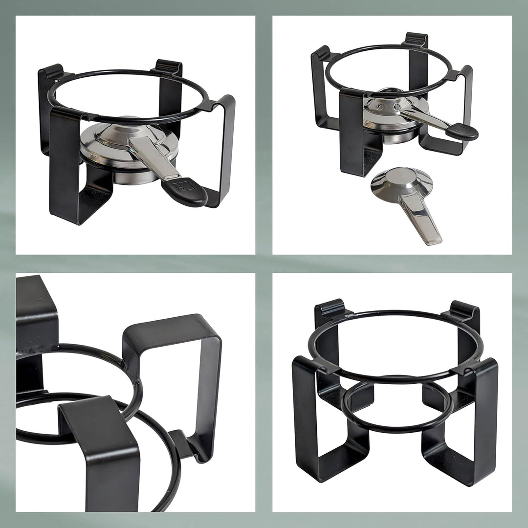 kela Fleischfondue Set 16tlg, Edelstahl Fondue für 6 Personen GUNTEN, Fondueset mit Brennpastenhalte