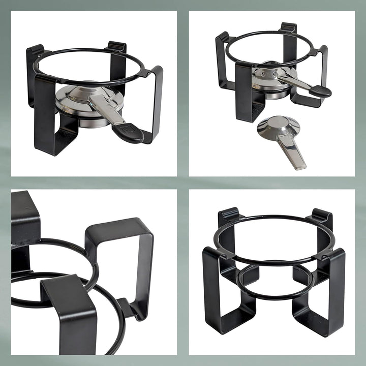 kela Fleischfondue Set 16tlg, Edelstahl Fondue für 6 Personen GUNTEN, Fondueset mit Brennpastenhalte