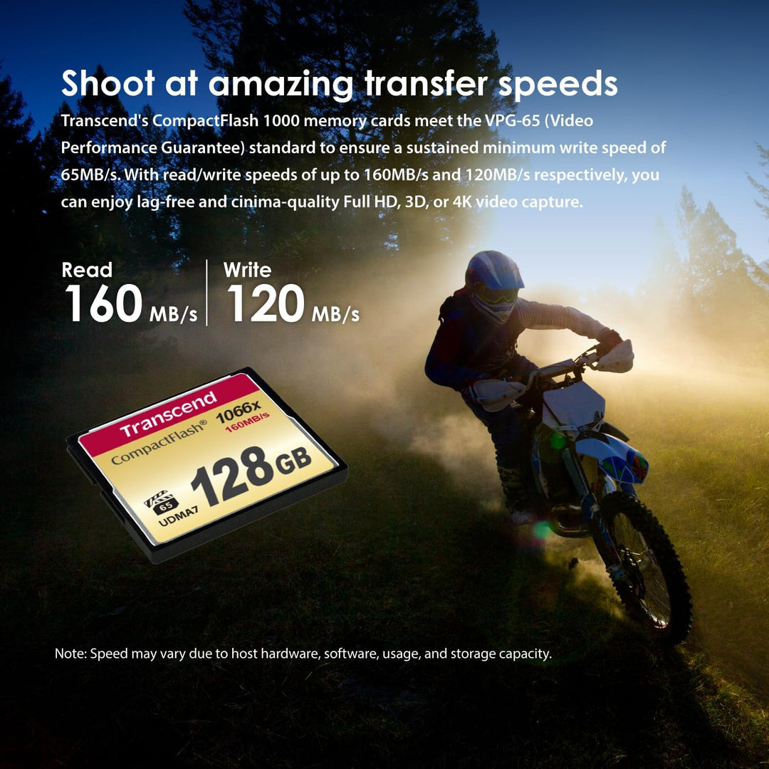 Transcend 128GB CompactFlash 1000 Speicherkarte TS128GCF1000 128GB CF1066X