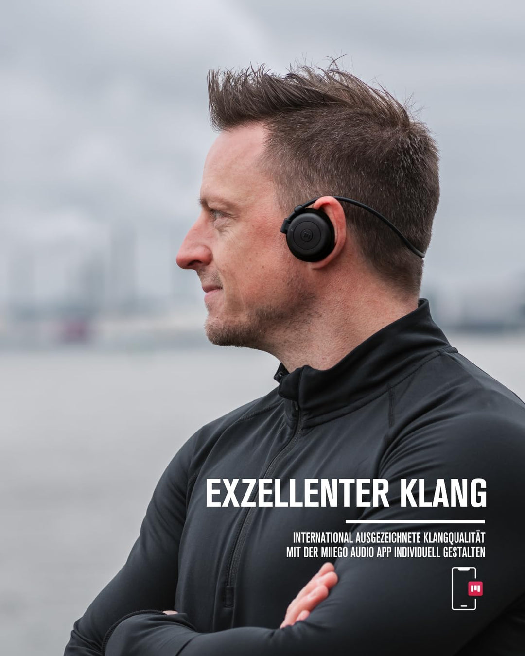MIIEGO AL4 Freedom Bluetooth Kopfhörer - Kabellos & Wasserfest - Ultrasichere Passform - Kristallkla