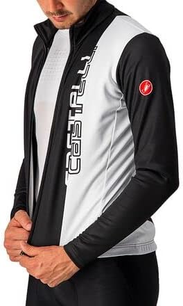 CASTELLI Herren Traguardo Jersey Fz Sweatshirt XS Hellschwarz/Weiss, XS Hellschwarz/Weiss