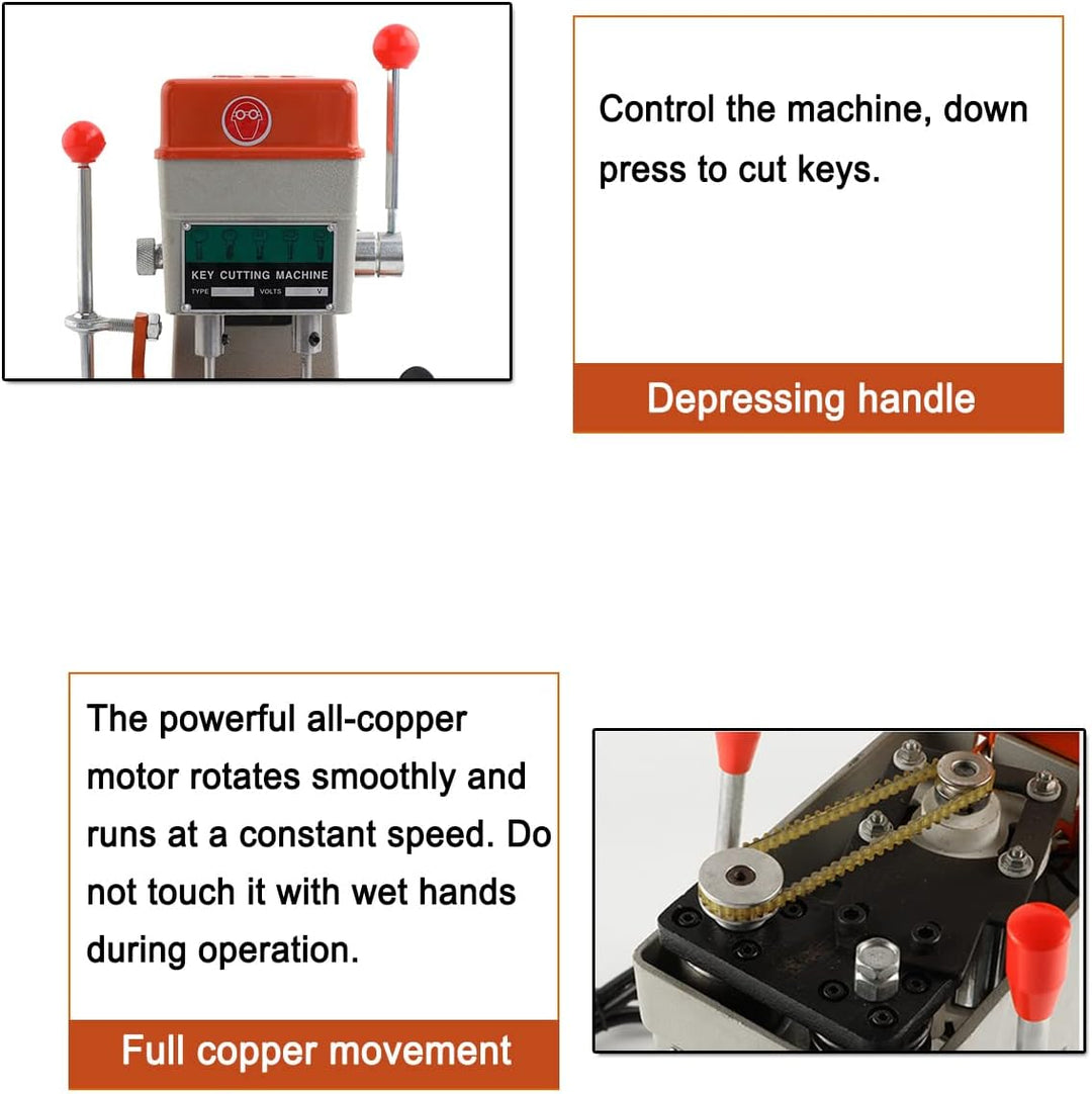 Schlüsselkopiermaschine 220V 100W Schlüssel Schneidemaschine, Professionelle Schlüsselmaschine Verti