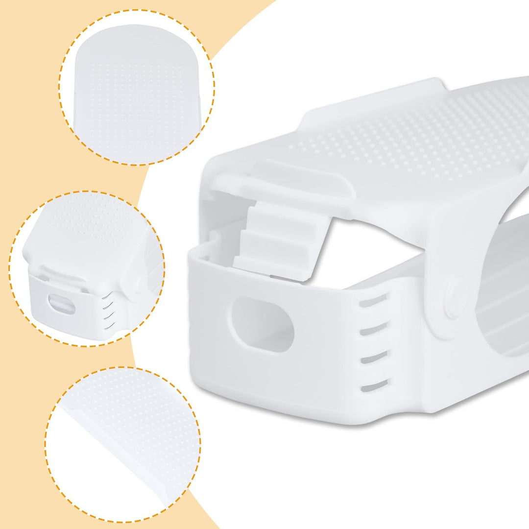 10 Stück Einstellbare Schuhschlitze aus PP Anti-rutsch Schuhregale Höhenverstellbare Schuhstapler Pl