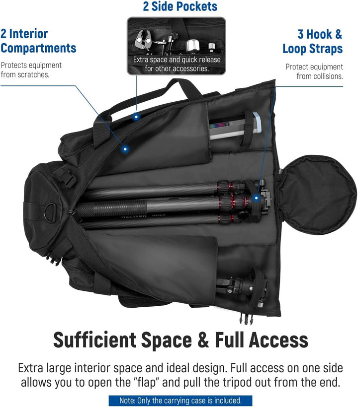 NEEWER 0,6m Stativ Tragetasche, strapazierfähige, wasserdichte Nylon Tasche mit Griffen und Schulter