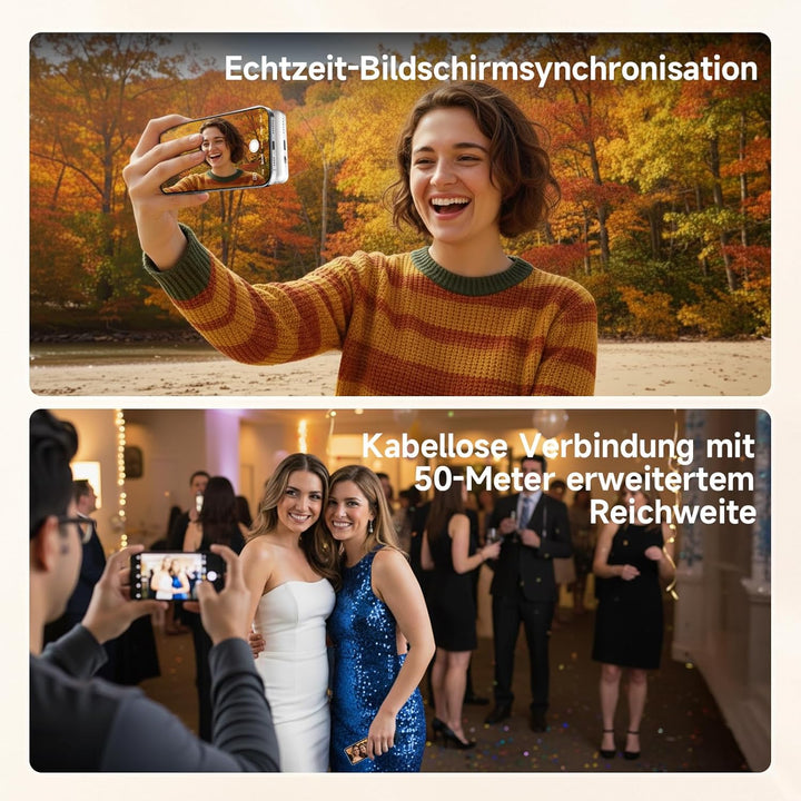 Rollei Easy Creator Selfie Monitor Handy Rückkamera Magnetisch Vlog Bildschirm Kompatibel mit Smartp