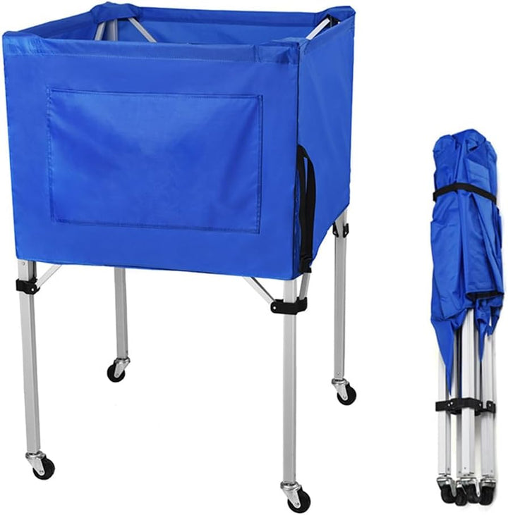 Volleyballwagen mit Rädern, tragbarer Korb, Aufbewahrungswagen, 94 x 66 x 66 cm, Garage, Sportausrüs
