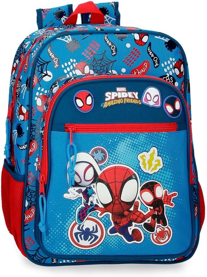 Marvel Go Webs go Schulrucksack Verschiedene Grössen Blau Polyester Rucksack 38, Rucksack 38