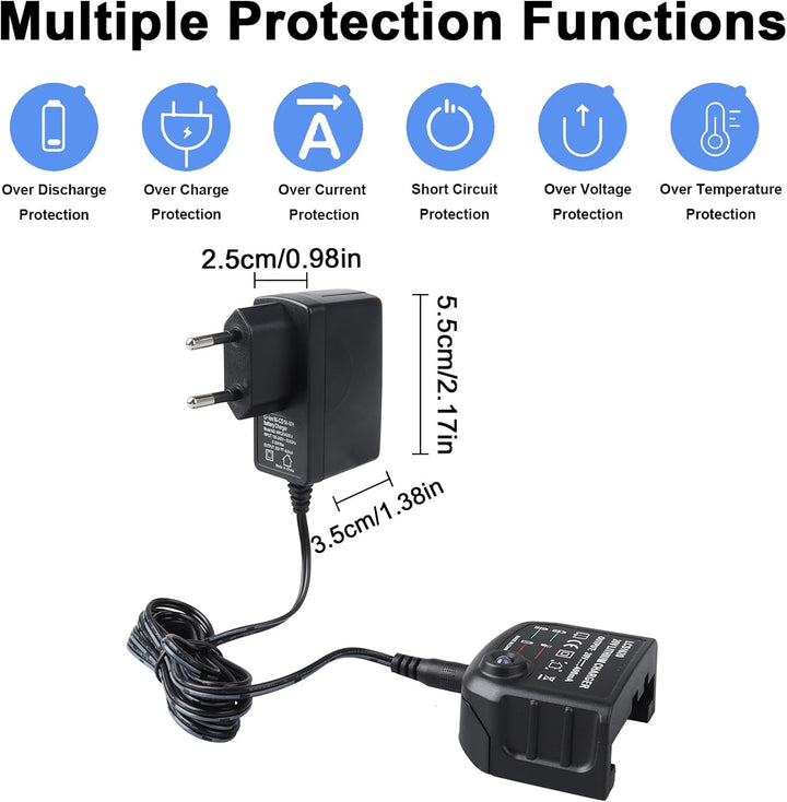 18 V/20 V Lithium-Ionen-Akkuladegerät für Black & Decker, Akkuladegerät für LCS1620 BL2018 BL2018-XJ