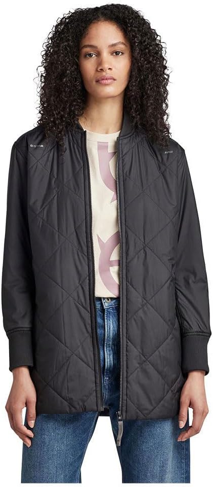 G-STAR RAW Damen Padded Bomber Collar Jacke Schwarz (Dk Black D22045-b958-6484) XXS, Schwarz (Dk Bla