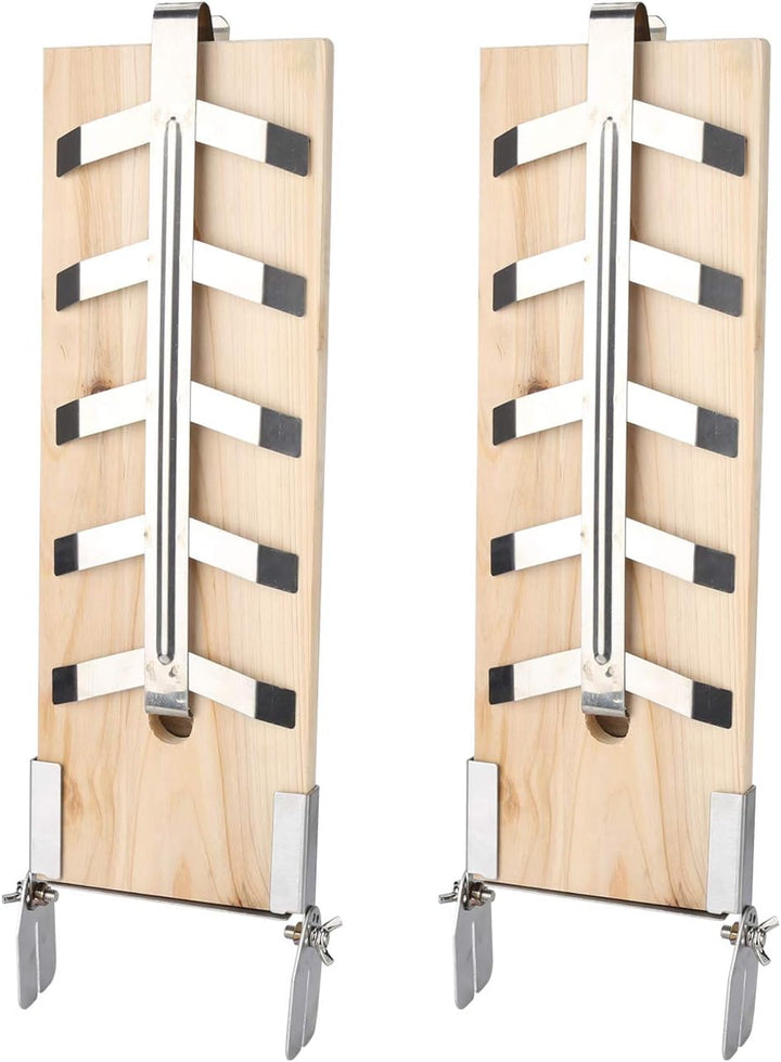 Einfeben 2X Räucherbrett Flammlachsbrett Zedernholzbrett mit Stabiler Edelstahl-Halterung für Feuers