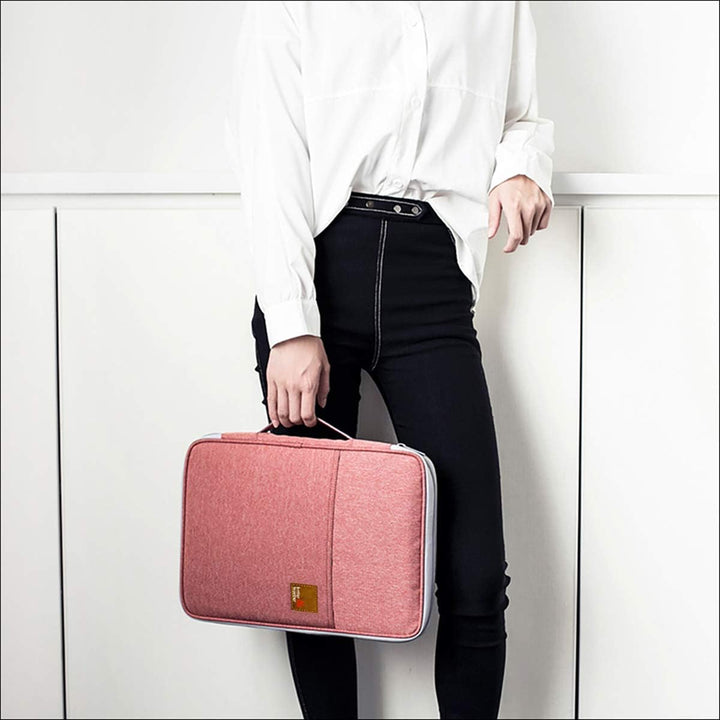 El-fmly Tragbare A4-Dokumenten-Organizer-Tasche, wasserdicht, Portfolio, Büro, Reissverschluss, Reis