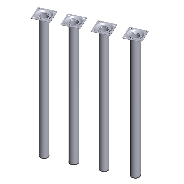 DIY Element System Möbelfuss rund – Stahlrohrfuss, ideal als Tischbein für die Gestaltung individuel
