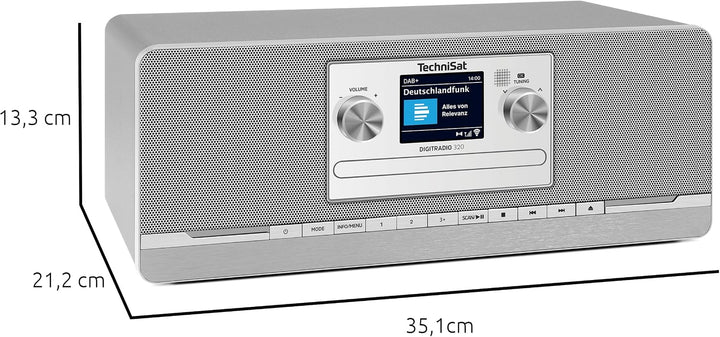 TechniSat DIGITRADIO 320 – Stereo Digitalradio, Kompaktanlage, DAB+ &amp; UKW Silber DIGITRADIO 320, Sil