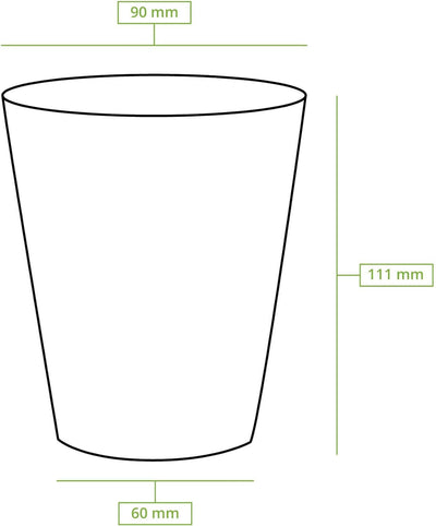 BIOZOYG Karton Einwand Kaffee Trinkbecher Einweg Bio I 1000 Stück To Go Pappbecher innen weiss, Auss