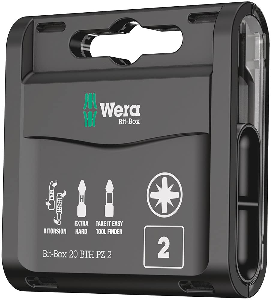 Wera 05057762001 Sortiment, Bit-Box BTH PZ 2, 20-teilig, multi, Stück