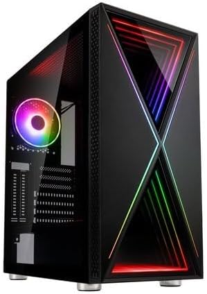 KOLINK Void X Midi Tower PC-Gehäuse, Computergehäuse, PC Hülle, PC Gehäuse ARGB, Gaming PC Case, PC
