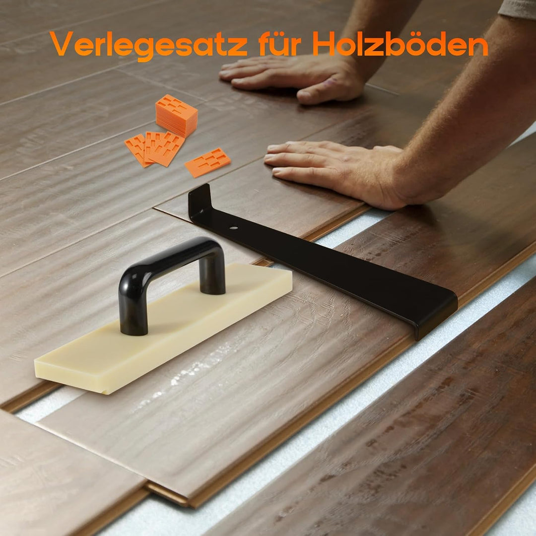 Schlagklotz Vinylboden, 300mm NYLON Schlagholz Laminat, Laminatboden Klicksystem mit Griff, Schlagkl