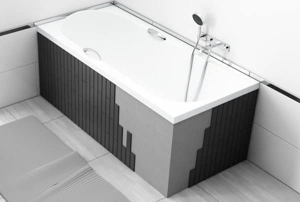 BADLAND Badewanne Original Weiss Acryl Wanne Rechteck CLASSIC 160x70 KOMPLETTSET SET mit Premium Sty