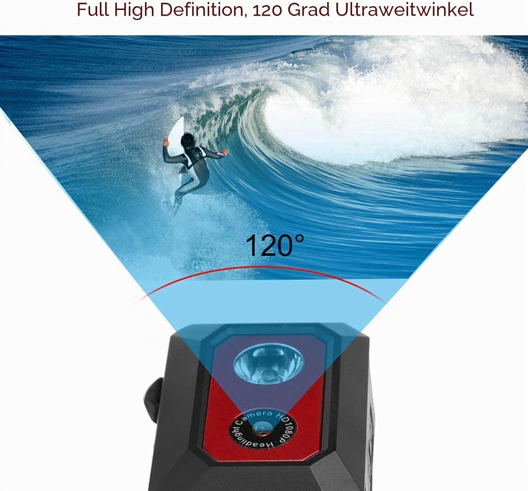Videokamera, Helmkamera, Action-Kamera, Kopfmontage-Kamera, Kopfkamera Für Die Aufnahme von Super HD