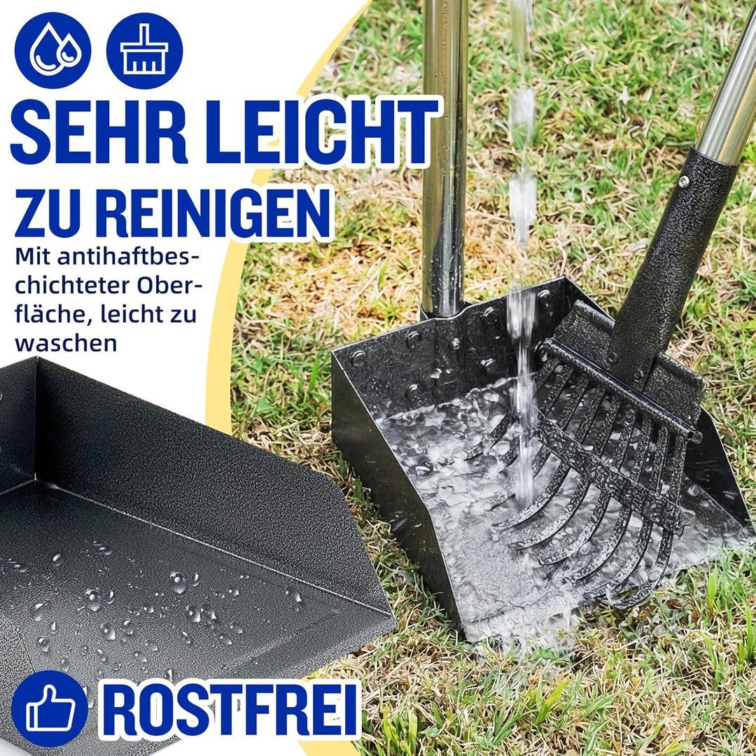 Snagle Paw Hundekotschaufel, 2 Stück Dog Pooper Scooper Hundekotschaufel und Harke Metall Rechen Keh