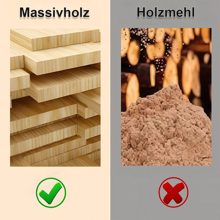 WC-Sitz aus Massivholz - Kautschukholz (Hevea) mit Absenkautomatik, Schnellverschluss &amp; Easy-Clean,