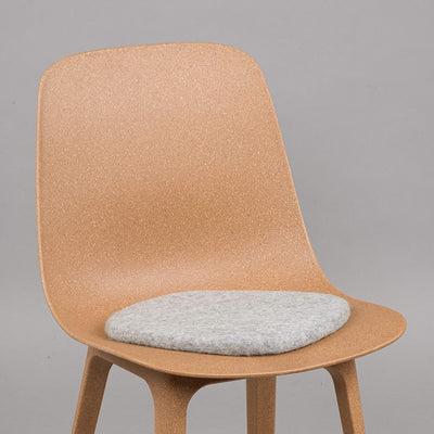 myfelt Flache Filz Sitzauflage, Filz Stuhlauflage - Carl - rund, Ø 36 cm, Grau Grau Meliert, Grau Me