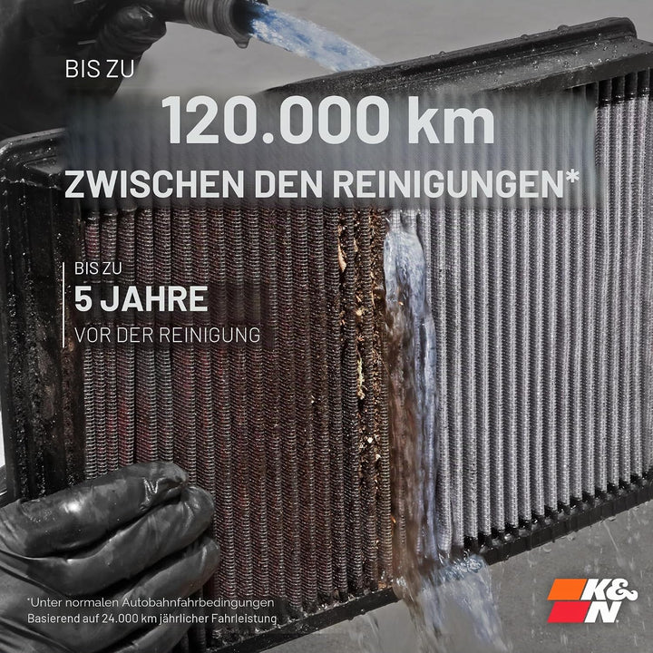 K&amp;N Luftfilter A160 1.3 Turbo 2019-(33-3132), Rot
