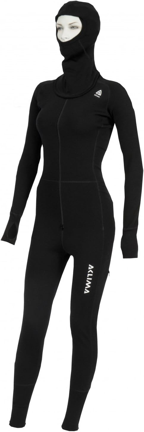 Aclima WarmWool Overall Woman L Schwarz, L Schwarz