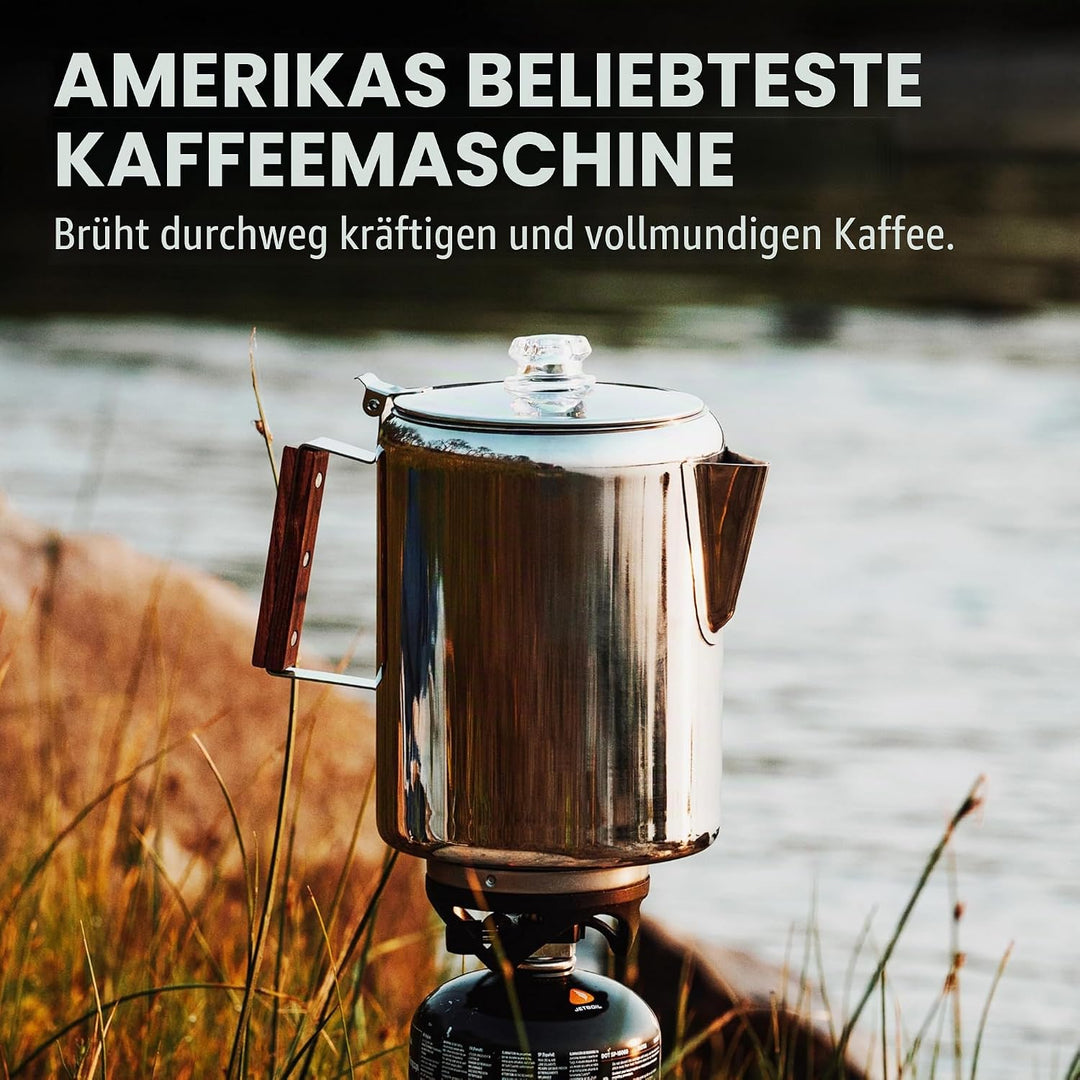 Coletti Bozeman Perkolator-Kaffeekanne – KEIN Aluminium, KEIN Plastik [9 Tassen] 9 CUP, 9 CUP