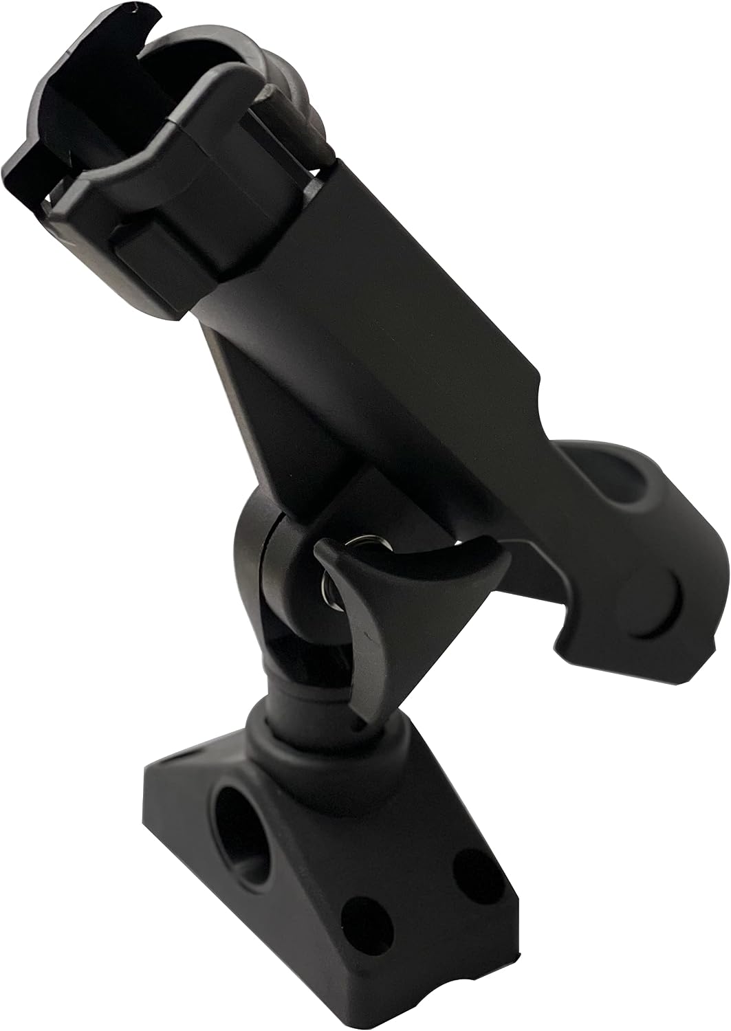 2 Stück Baitcaster/Spinnrutenhalter mit seitlicher Deckhalterung Schwarz, Schwarz