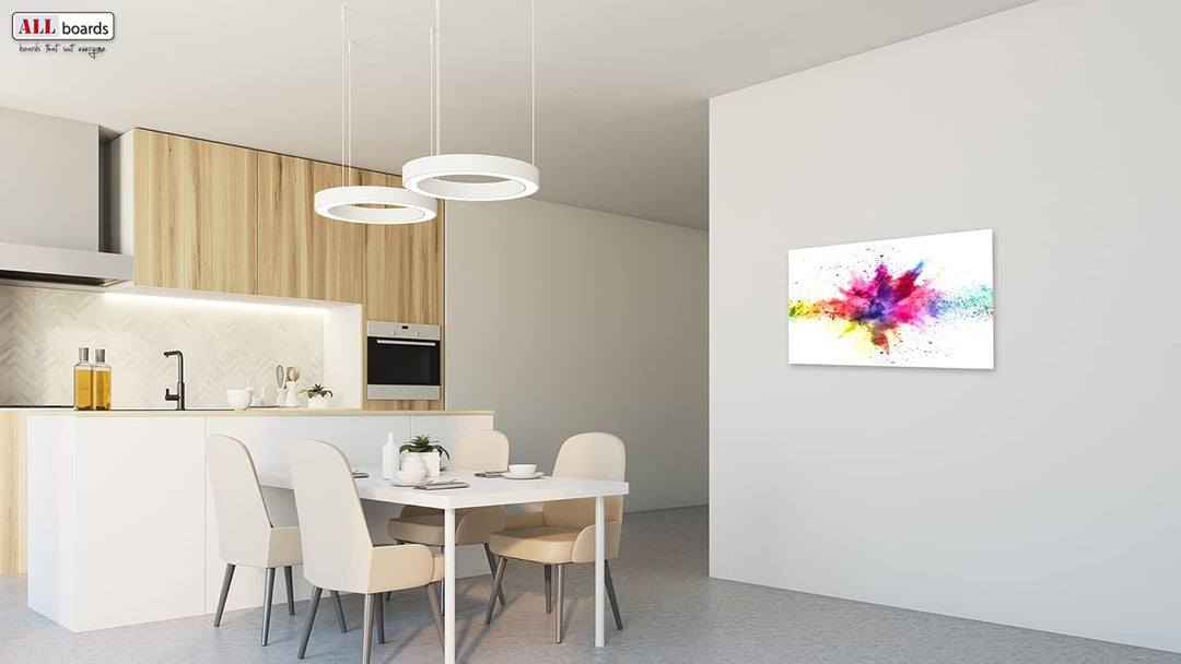 ALLboards Metallische Magnettafel HOLI-FESTIVAL FARBENFROH 60x40cm MetalBoards Memoboard für jede Ar