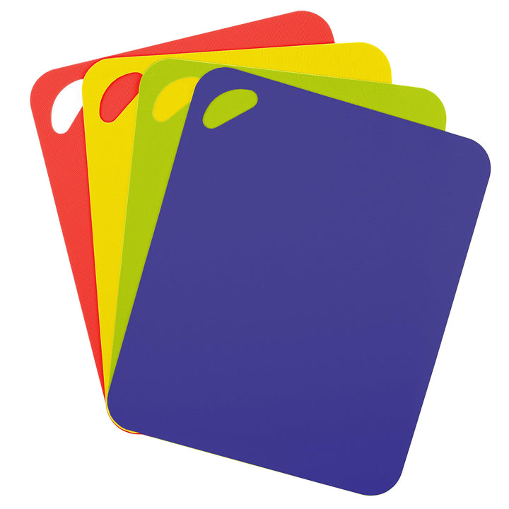 Dexas 6554PK Schneidebrett-Set, robust, flexibel, 29,2 x 35,6 cm, Blau, Grün, Gelb und Rot, 4 Stück