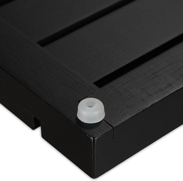 Relaxdays Bambus Badematte, 61 x 40 cm, rutschfeste Duschmatte für Badewanne, Dusche, Sauna, Indoor