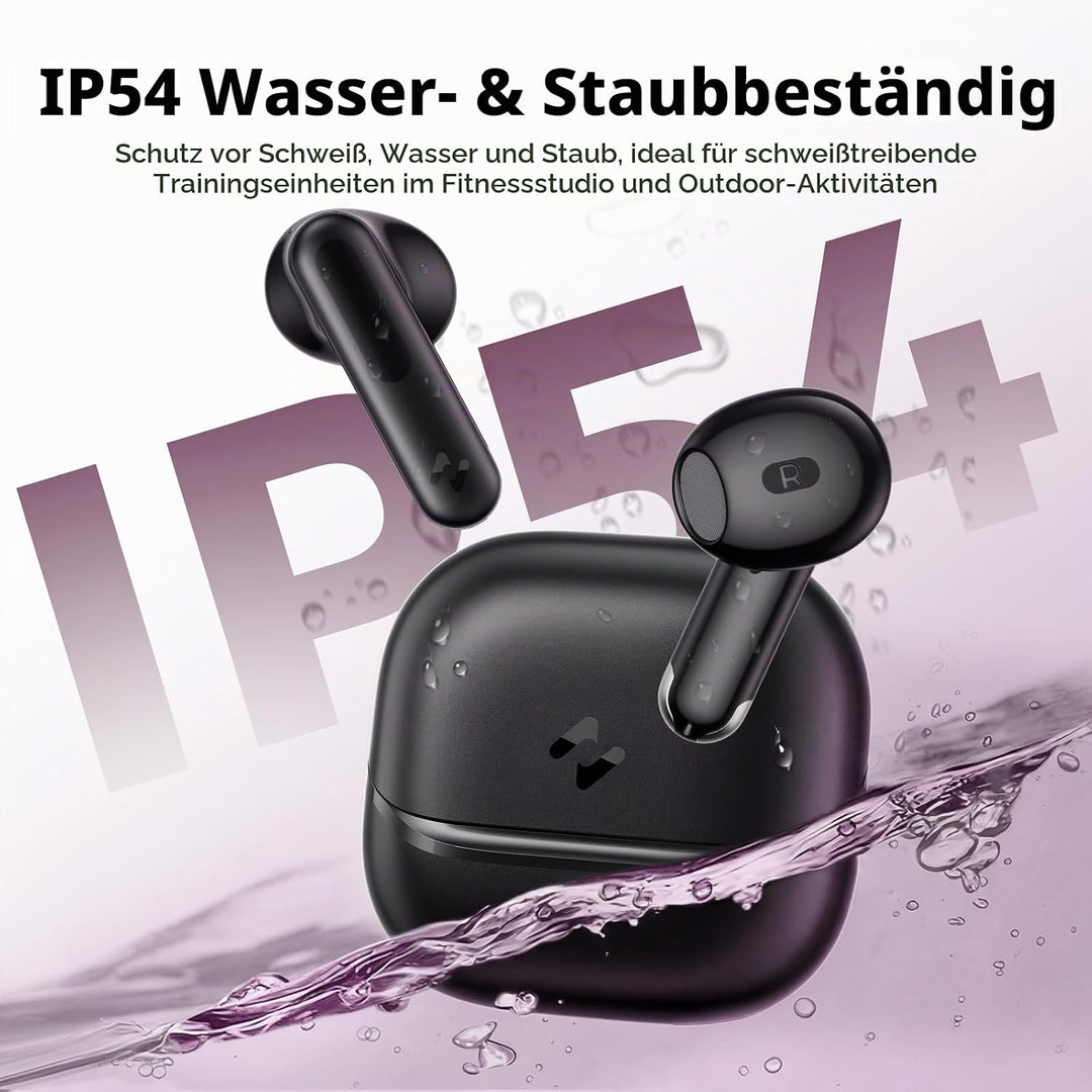 havit Adaptive Hybrid ANC Wireless Earbuds, Bluetooth 15,2 cm Ohr-Kopfhörer, IP54 3D Bass Stereo Wir