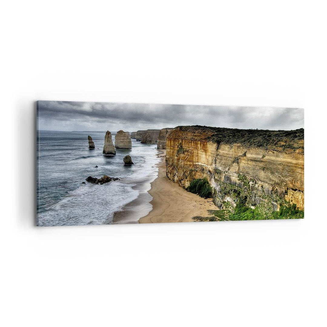 Wandbilder Dekoration Wohnzimmer Strand Ozean Landschaft Panorama Bilder auf Leinwand 120x50cm Leinw