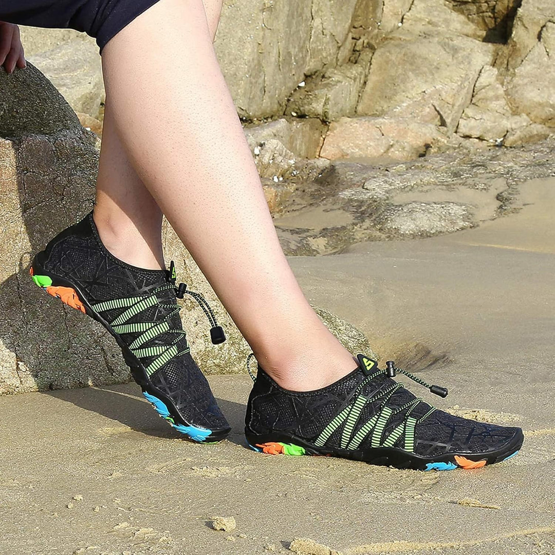 SAGUARO Herren Badeschuhe Damen rutschfeste Sohle Schnell Trocknend Schwimmschuhe 37 EU Graphit, 37