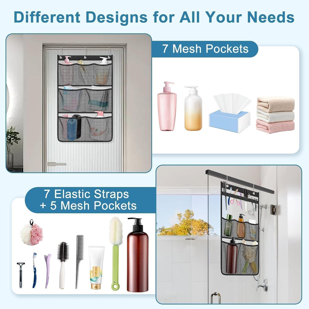 EEEKit Hängende Badezimmer Organizer, 2 Stück Dusche Organizer, Schnelltrocknende Türorganizer Hänge