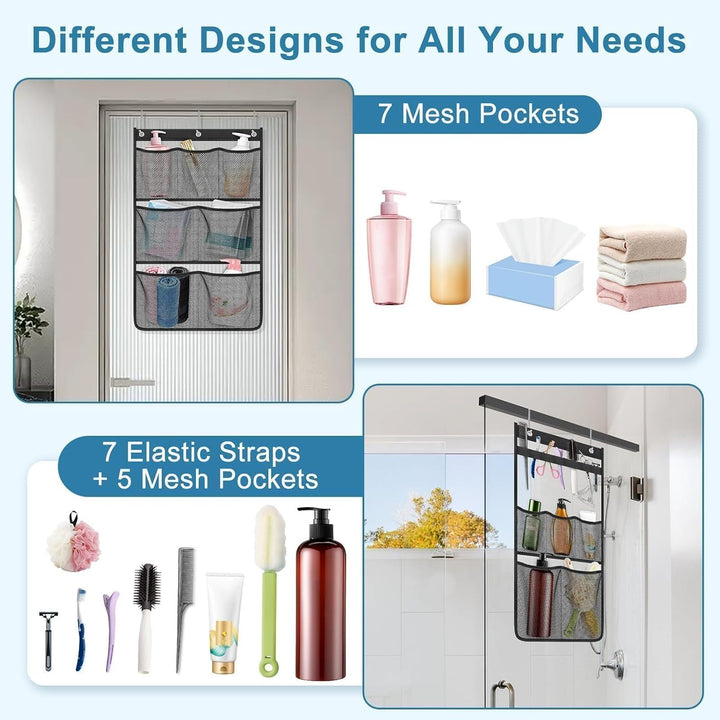 EEEKit Hängende Badezimmer Organizer, 2 Stück Dusche Organizer, Schnelltrocknende Türorganizer Hänge