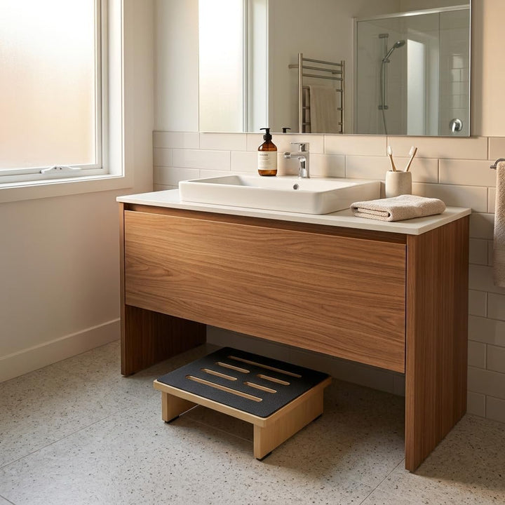 Tritthocker Tritt Holz, Tritthocker Erwachsene, Hölzerne Stepping-Hocker aus Massivholz, Step Stool