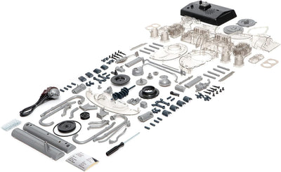 FRANZIS 67152 – Volkswagen VW Bulli T1 Boxermotor, originalgetreuer Motorbausatz des 4-Zylinder Moto