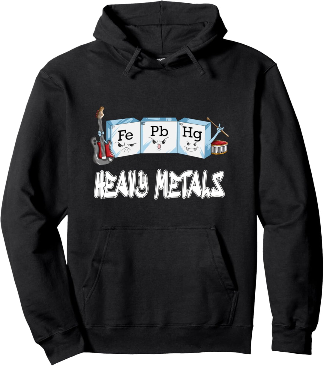 Heavy death Metal Fans Rock Chemische Elemente Chemiker Fun Pullover Hoodie